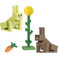 Mattel Minecraft 8 cm figúrka Rabbits Carrot and Sunflower 3