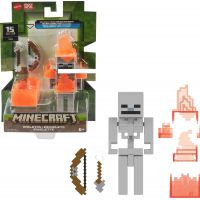 Mattel Minecraft 8 cm figúrka Skeleton Flames and bow and arrow 2
