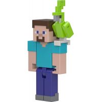 Mattel Minecraft 8 cm figúrka Steve s papagájom 2