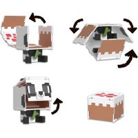 Mattel Minecraft Figúrka 2 v 1 Panda & Cake 3