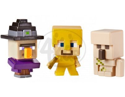Mattel Minecraft minifigurka 3ks - Witch, Steve a Iron Golem