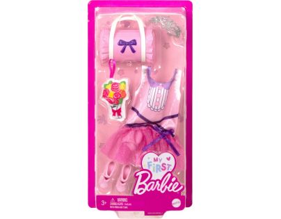 Mattel Moja prvá Barbie set oblečkov 34 cm ružová taška