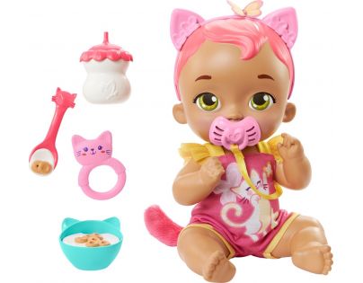 Mattel My Garden Baby mačiatko so zvukmi ružové 30 cm