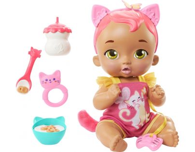 Mattel My Garden Baby mačiatko so zvukmi ružové 30 cm
