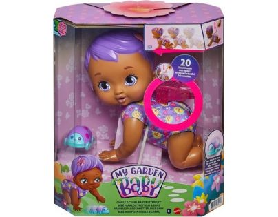 Mattel My Garden Baby™ lezúci motýlik so zvukmi fialový 30 cm