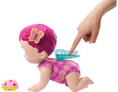 Mattel My Garden Baby™ lezúci motýlik so zvukmi ružový 30 cm
