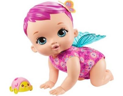 Mattel My Garden Baby™ lezúci motýlik so zvukmi ružový 30 cm