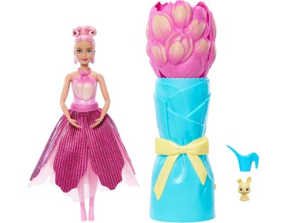 Mattel Panenka Barbie Petal Pop Květinové překvapení - Růžový tulipán