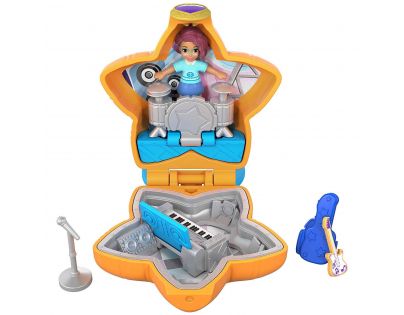 Mattel Polly Pocket panenka do kapsy oranžová hvězda FRY32