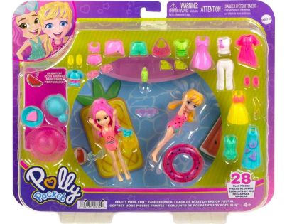 Mattel Polly Pocket veľká sada oblečkov a doplnkov bazén