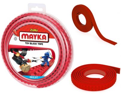 Mayka stavebnicová páska strednej 2 m červená