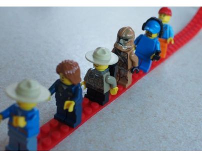 Mayka stavebnicová páska veľká 2 m svetlo modrá