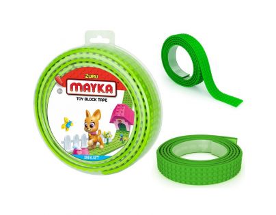 Mayka stavebnicová páska velká 2 m světle zelená