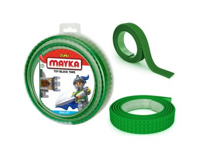 Mayka stavebnicová páska veľká 2 m tmavo zelená