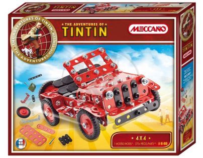 Meccano stavebnice Tintin Jeep 4X4 270 dílků