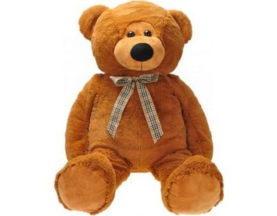Teddies Medvěd plyš s mašlí 90cm