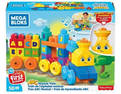 Mega Bloks hudební vláček s písmenky - Poškozený obal