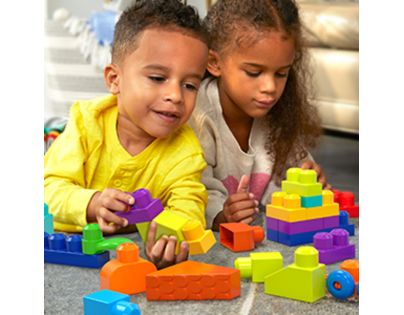 Mega Bloks Poriadne veľká taška kociek modrá 150 dielikov