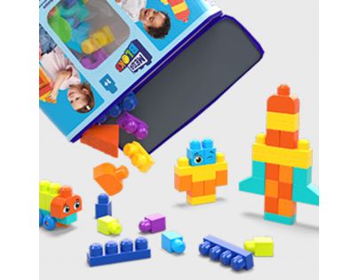 Mega Bloks Poriadne veľká taška kociek modrá 150 dielikov