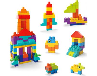 Mega Bloks Poriadne veľká taška kociek modrá 150 dielikov