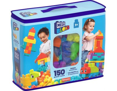 Mega Bloks Poriadne veľká taška kociek modrá 150 dielikov