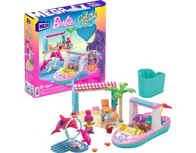 Mega Construx Barbie Color Reveal Výskum delfínov 121 dielikov
