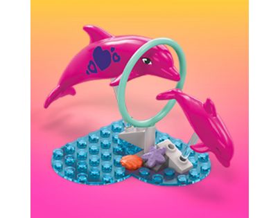 Mega Construx Barbie Color Reveal Výskum delfínov 121 dielikov