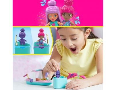 Mega Construx Barbie Color Reveal Výskum delfínov 121 dielikov