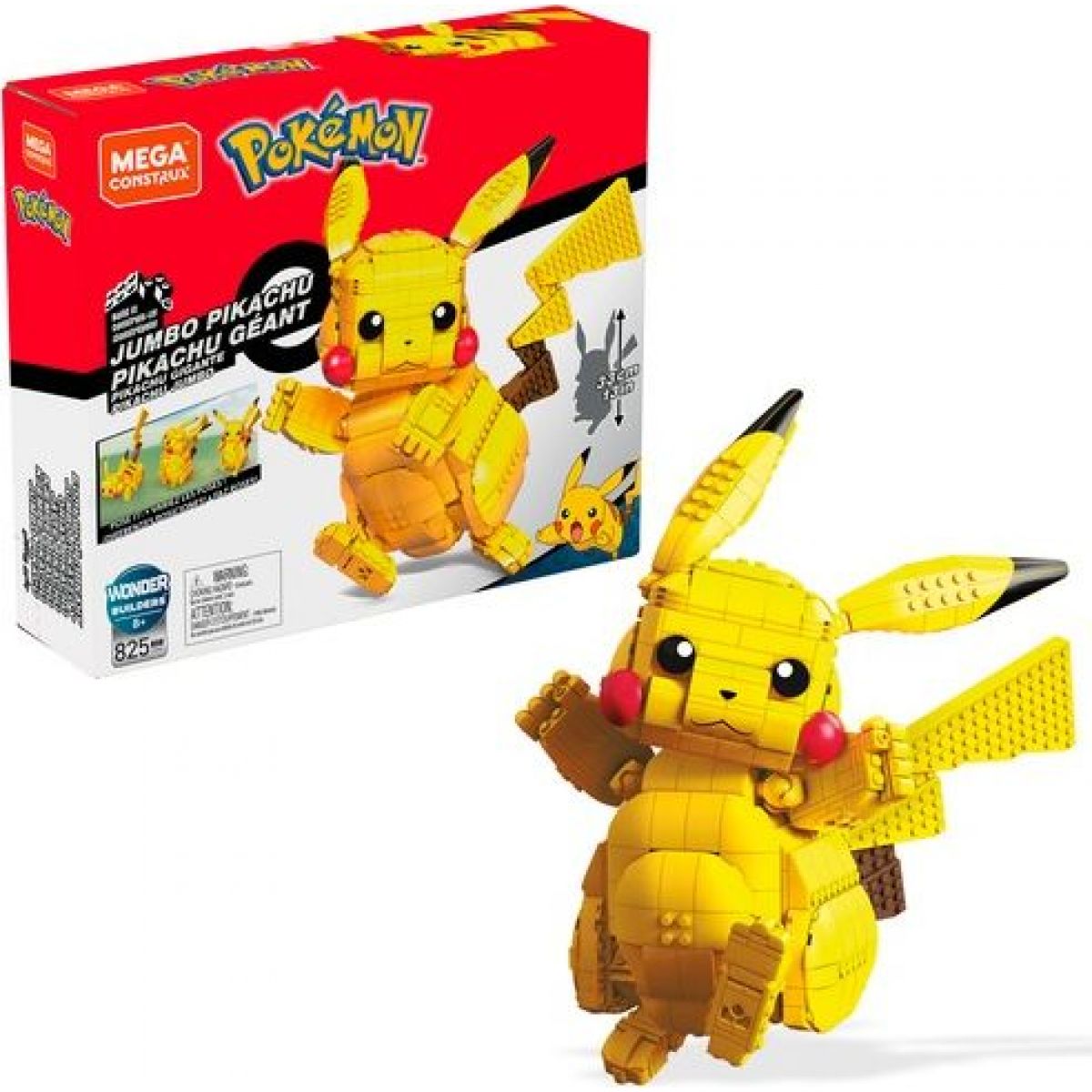Mega Construx Pokémon Jumbo Pikachu 825 dielikov