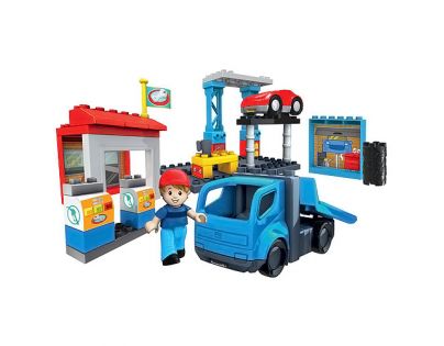 Megabloks Blok Town Velký hrací set s čerpací stanicí a servisem