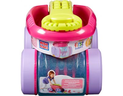 Mega Bloks Vozik s kockami růžová