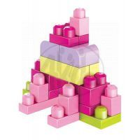 MEGABLOKS Mega 08195 - Kostky v plastovém pytli-růžová barva, 60dílů 3