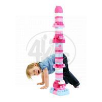 MEGABLOKS Mega 08195 - Kostky v plastovém pytli-růžová barva, 60dílů 4