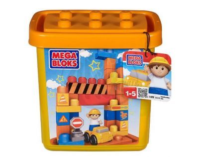 MEGABLOKS Mega 06634 - Stavebnice v plastovém kbelíku "Malý stavitel"