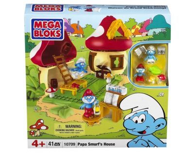 MEGABLOKS 10709 - Šmoulové - Taťka Šmoula s domečkem