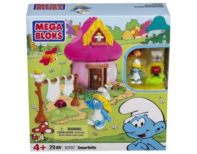 MEGABLOKS 10707 - Šmoulové - Šmoulinka s domečkem