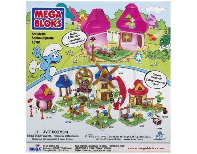 MEGABLOKS 10707 - Šmoulové - Šmoulinka s domečkem