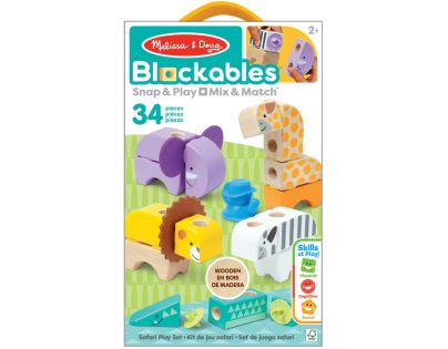 Melissa & Doug blockables stavebnica safari hracia súprava