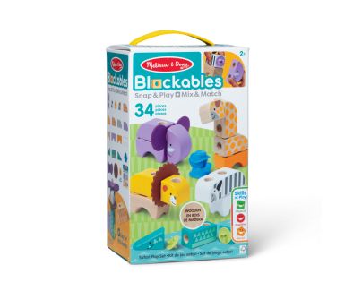 Melissa & Doug blockables stavebnica safari hracia súprava