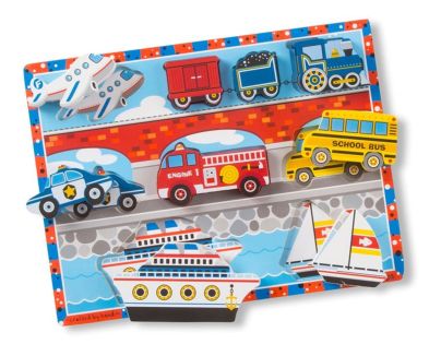 Melissa & Doug drevené puzzle dopravní prostředky