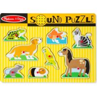 Melissa & Doug Puzzle drevené so zvukmi Domáce zvieratá 8 dielikov 3