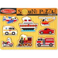 Melissa & Doug Dřevěné puzzle se zvuky dopravní prostředky Melissa & Doug Dřevěné puzzle se zvuky dopravní prostředky