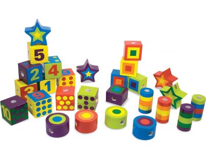 Melissa & Doug Navliekanie drevených tvarov