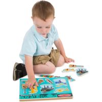 Melissa & Doug Puzzle drevené so zvukmi Hudobné nástroje 8 dielikov 3