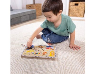 Melissa & Doug Puzzle drevené so zvukmi Hudobné nástroje 8 dielikov