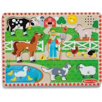 Melissa & Doug puzzle so zvukovými efektmi Old MacDonalds Farm