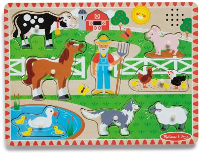 Melissa & Doug puzzle so zvukovými efektmi Old MacDonalds Farm