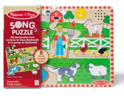 Melissa & Doug puzzle so zvukovými efektmi Old MacDonalds Farm
