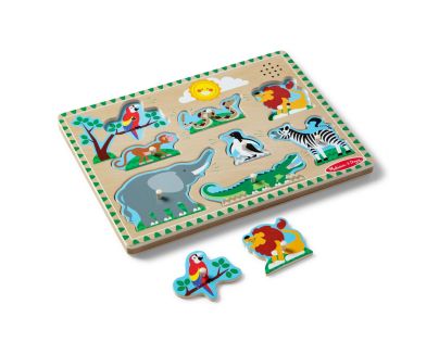 Melissa & Doug puzzle so zvukovými efektmi ZOO