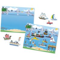 Melissa & Doug nálepky na opakované použitie s podložkou Lodě